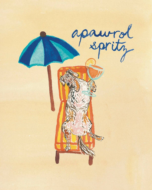 Dachshund Collection: Apawrol Spritz Summer Fine Art Print: 8x10