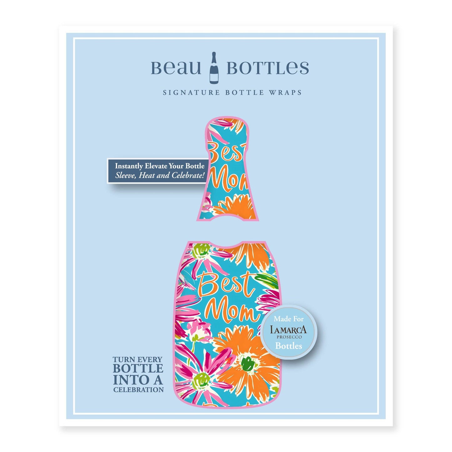 Beau Bottles Preppy Floral Best Mom - Prosecco Collection
