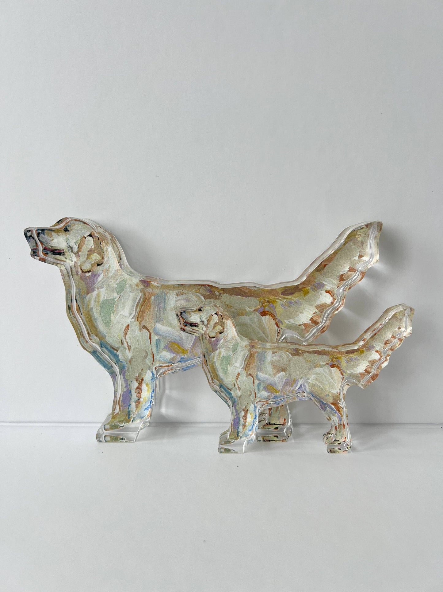 Light Golden Retriever Acrylic Small Shelfie