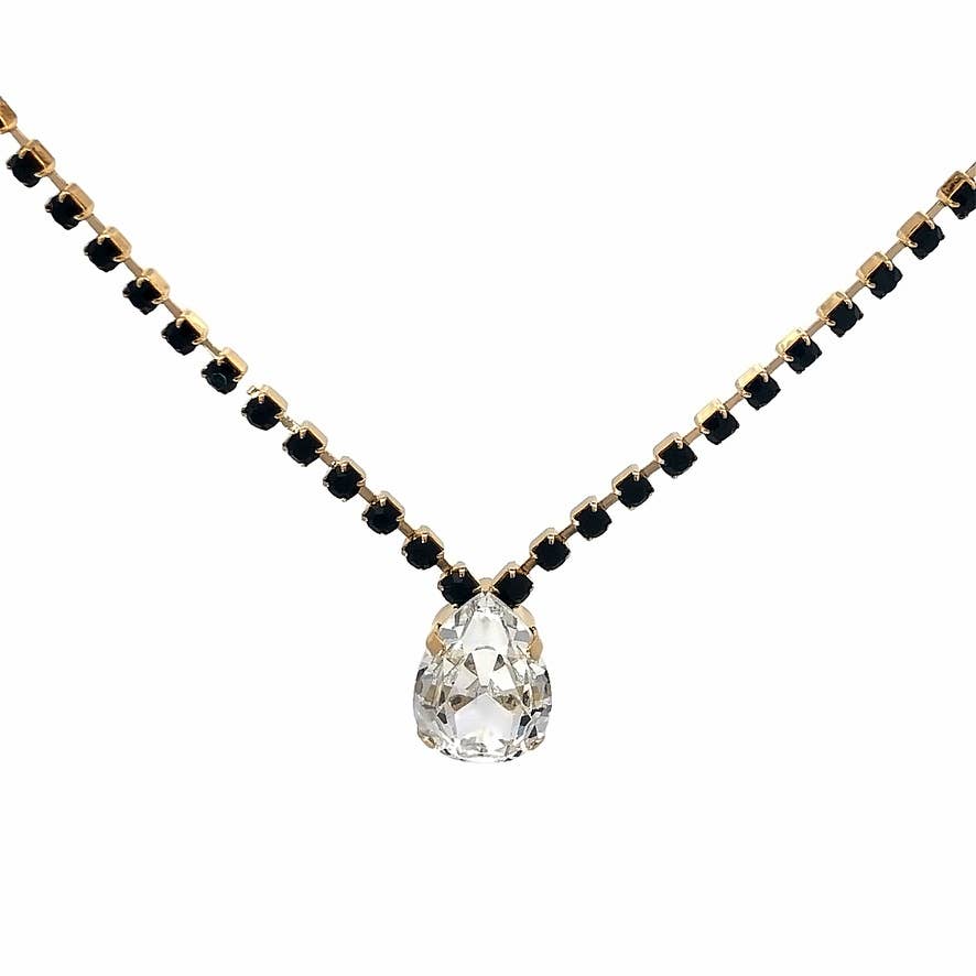Milli Necklace in Jet: Gold / Jet