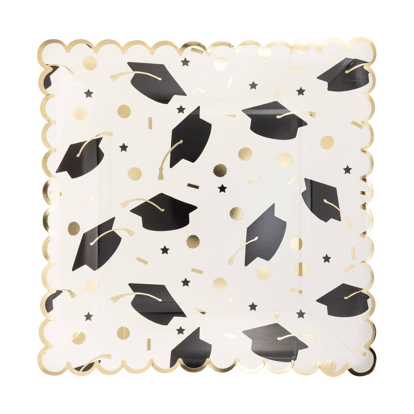 Graduation Cap Scatter Plate 8ct