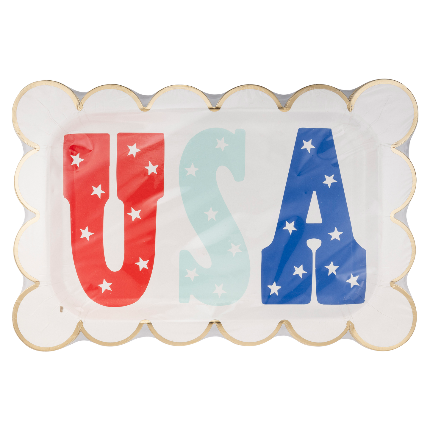 USA Scallop Paper Plate 12ct