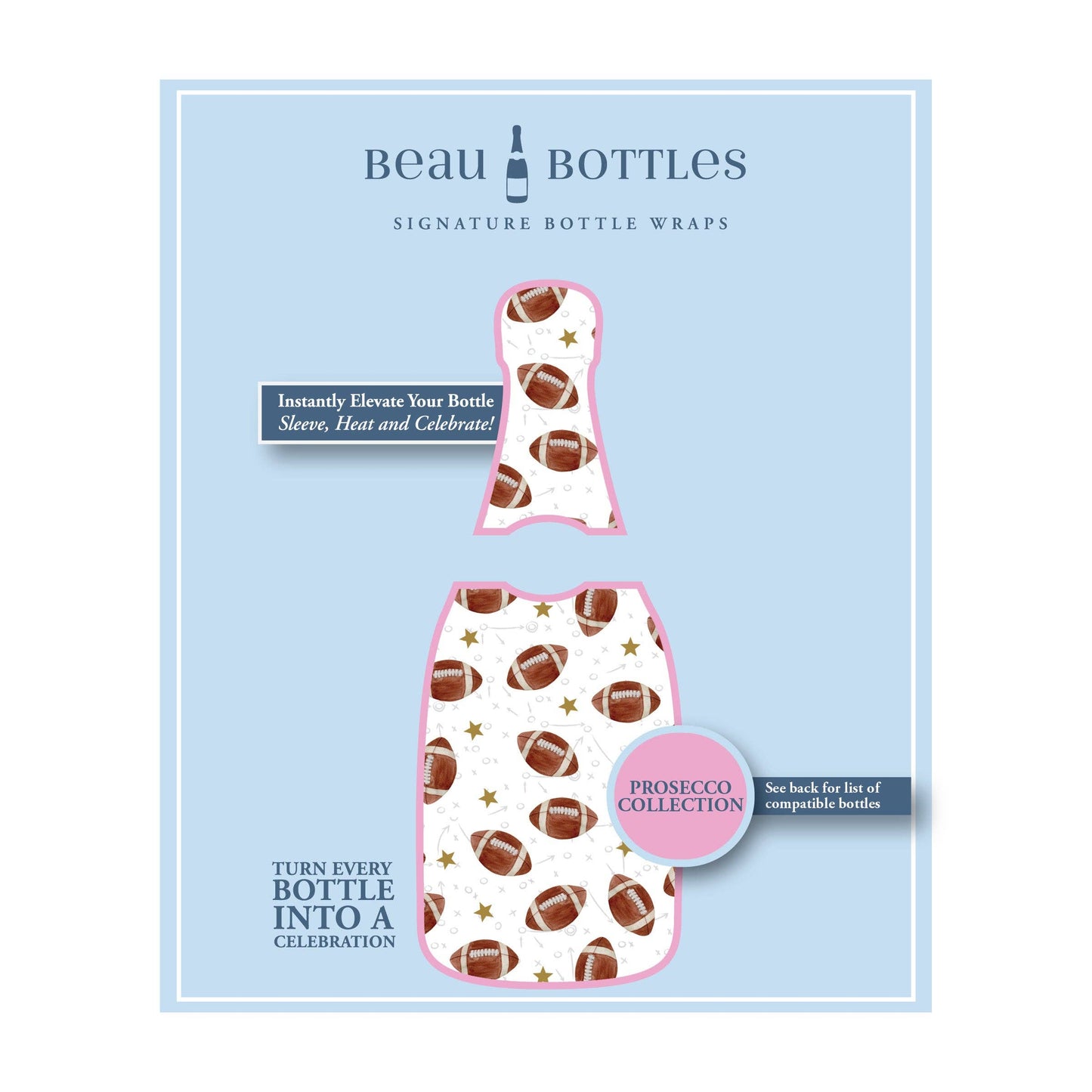 Beau Bottles Football - Prosecco Collection