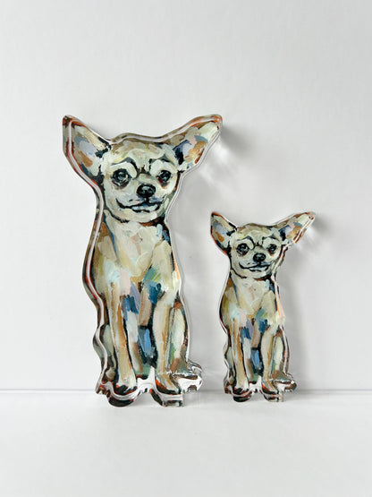 Light Chihuahua Acrylic Small Shelfie