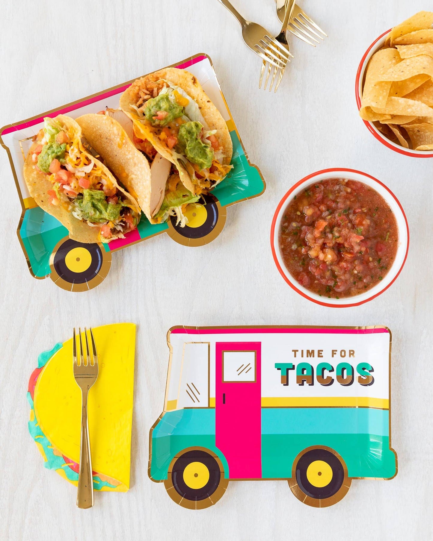 Taco Shaped Napkins 25ct