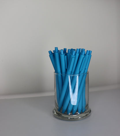 Electric Blue Soft-Touch Jotter: The Ultimate Fine-Point Gel Pen ⚡