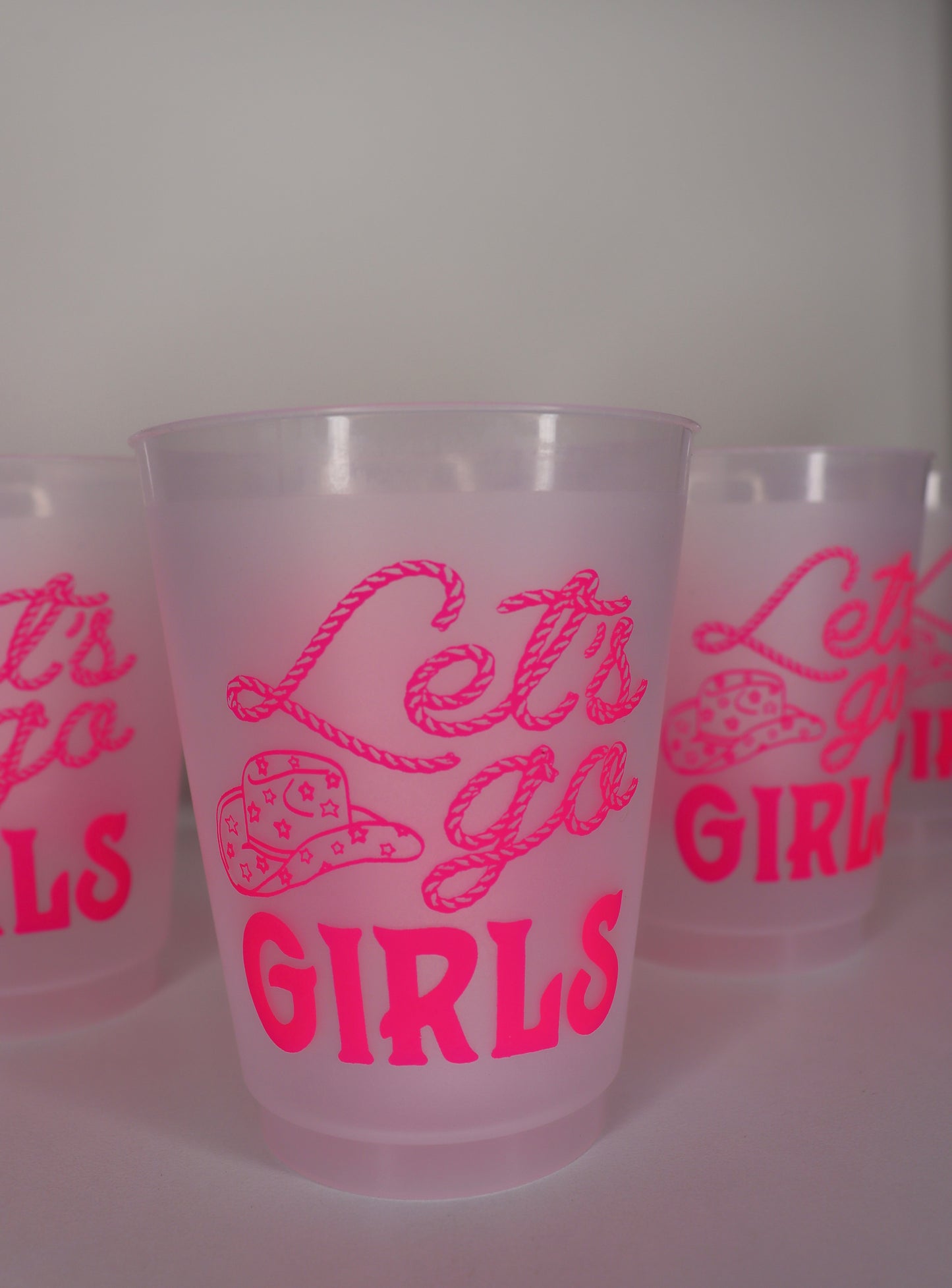 Lets Go Girls Rodeo Frosted Cups