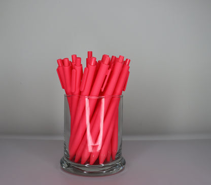 The "Can’t Lose It" Neon Coral Soft-Touch Jotter Pen