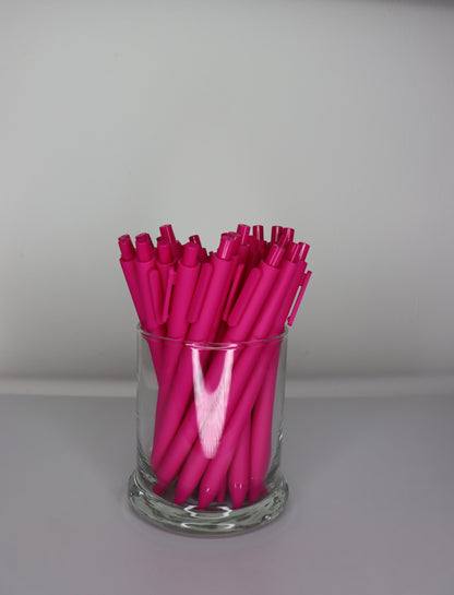 Pretty in Pink Soft-Touch Jotter Pen – Vibrant Hot Pink Gel Ink