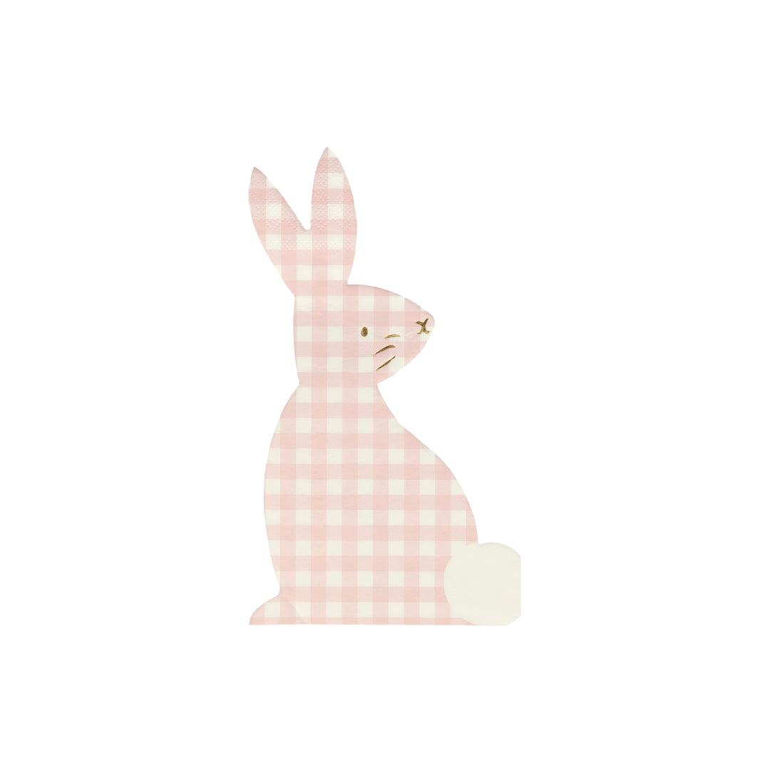 Meri Meri Gingham Bunny Napkins 16ct