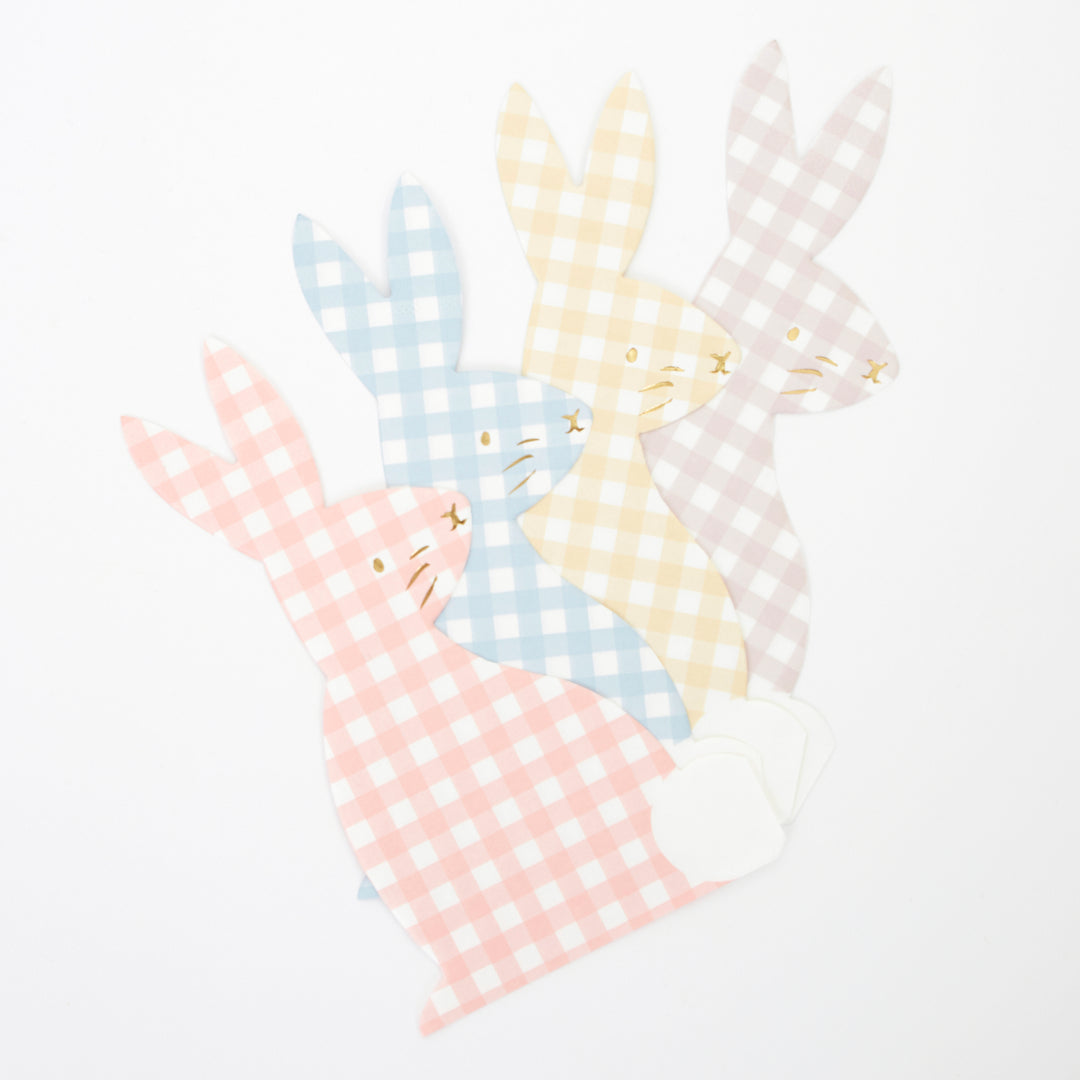 Meri Meri Gingham Bunny Napkins 16ct