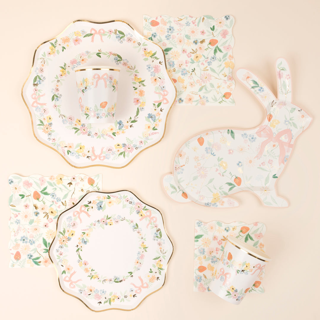 Meri Meri Elegant Floral Side Plates 8ct