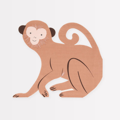 Meri Meri Monkey Die Cut Napkins 16ct