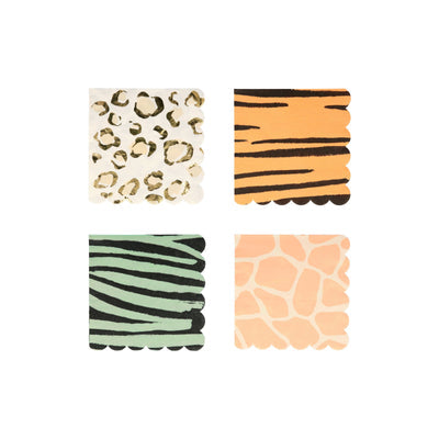 Meri Meri Safari Animal Print Small Napkins 8ct