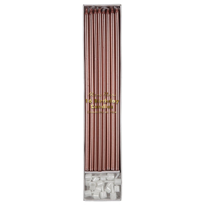 Meri Meri Rose Gold Long Candles 16ct