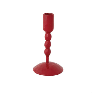 Short Red Iron Taper Holder