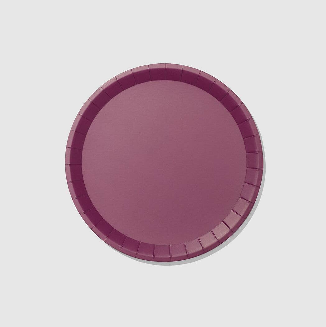 Maroon Large Paper Party Plates (10 per Pack)