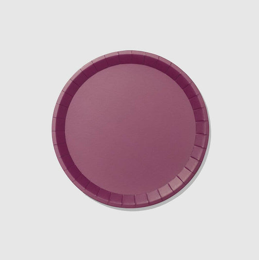 Maroon Large Paper Party Plates (10 per Pack)