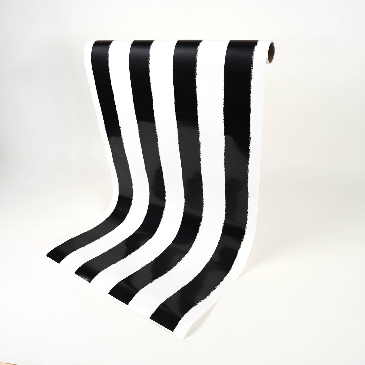 Black & White Stripe Paper Table Runner