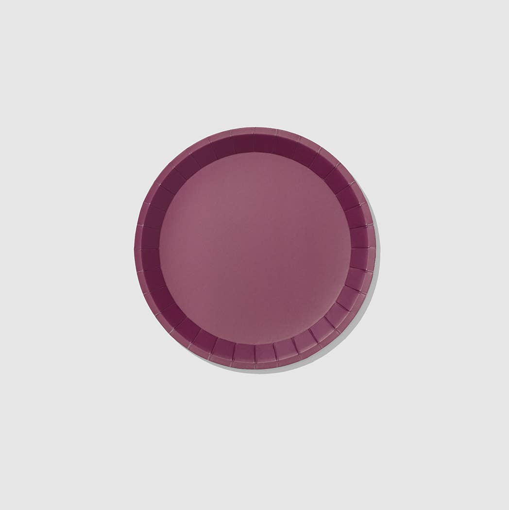 Maroon Small Paper Party Plates (10 per Pack)