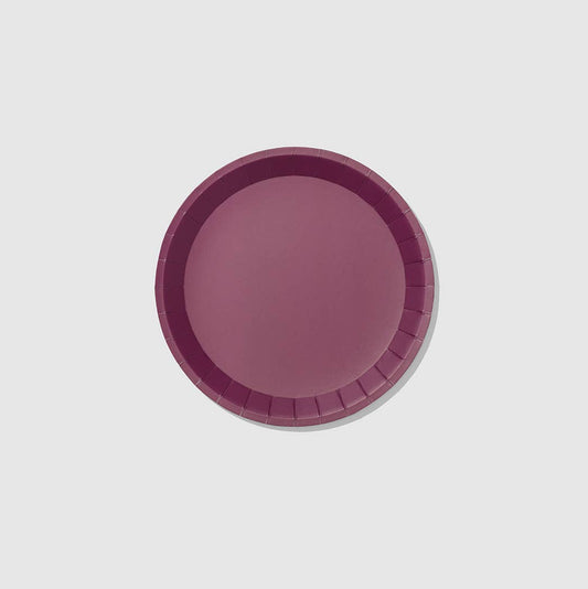 Maroon Small Paper Party Plates (10 per Pack)