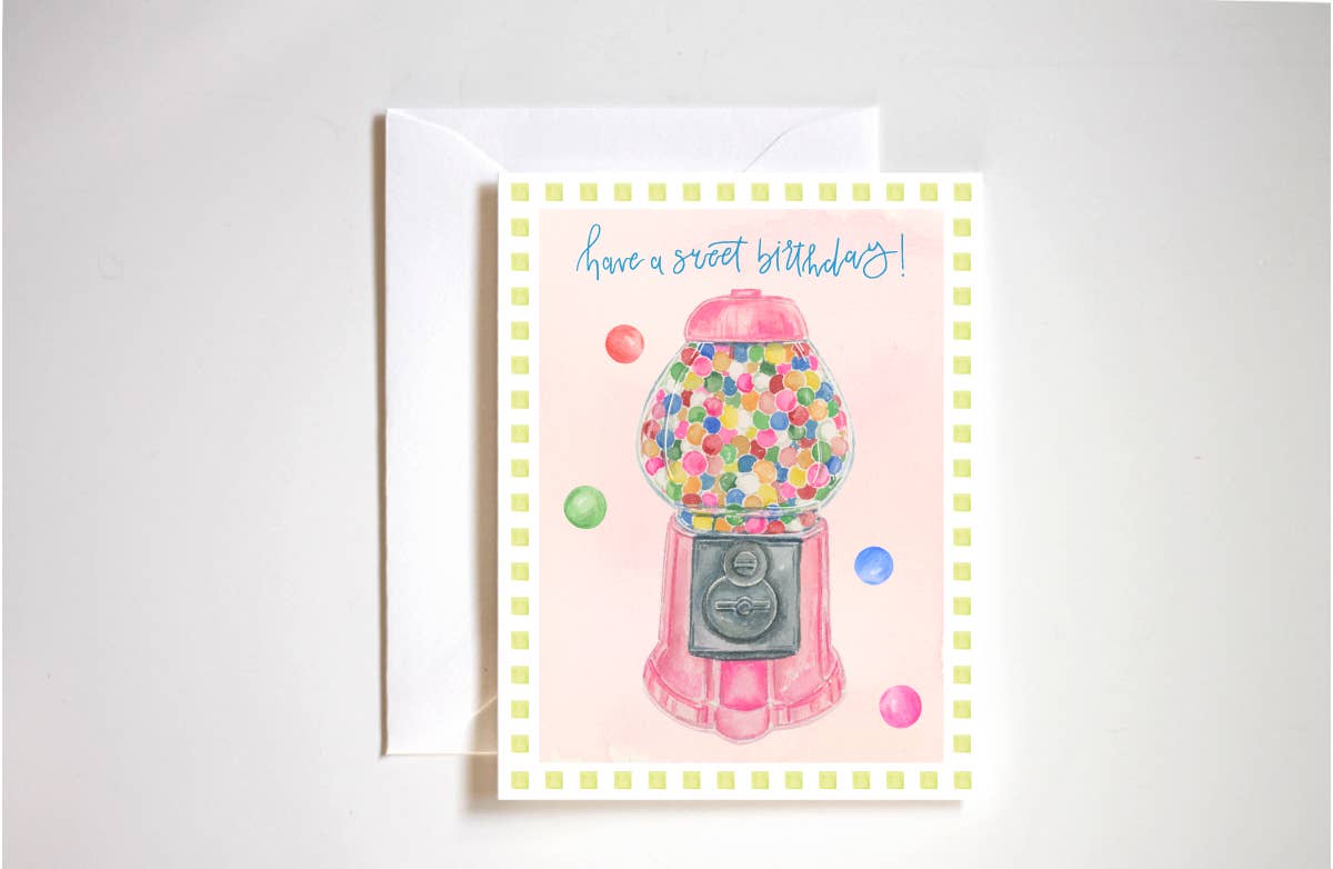 Have a Sweet Birthday Gum Ball Machine Card