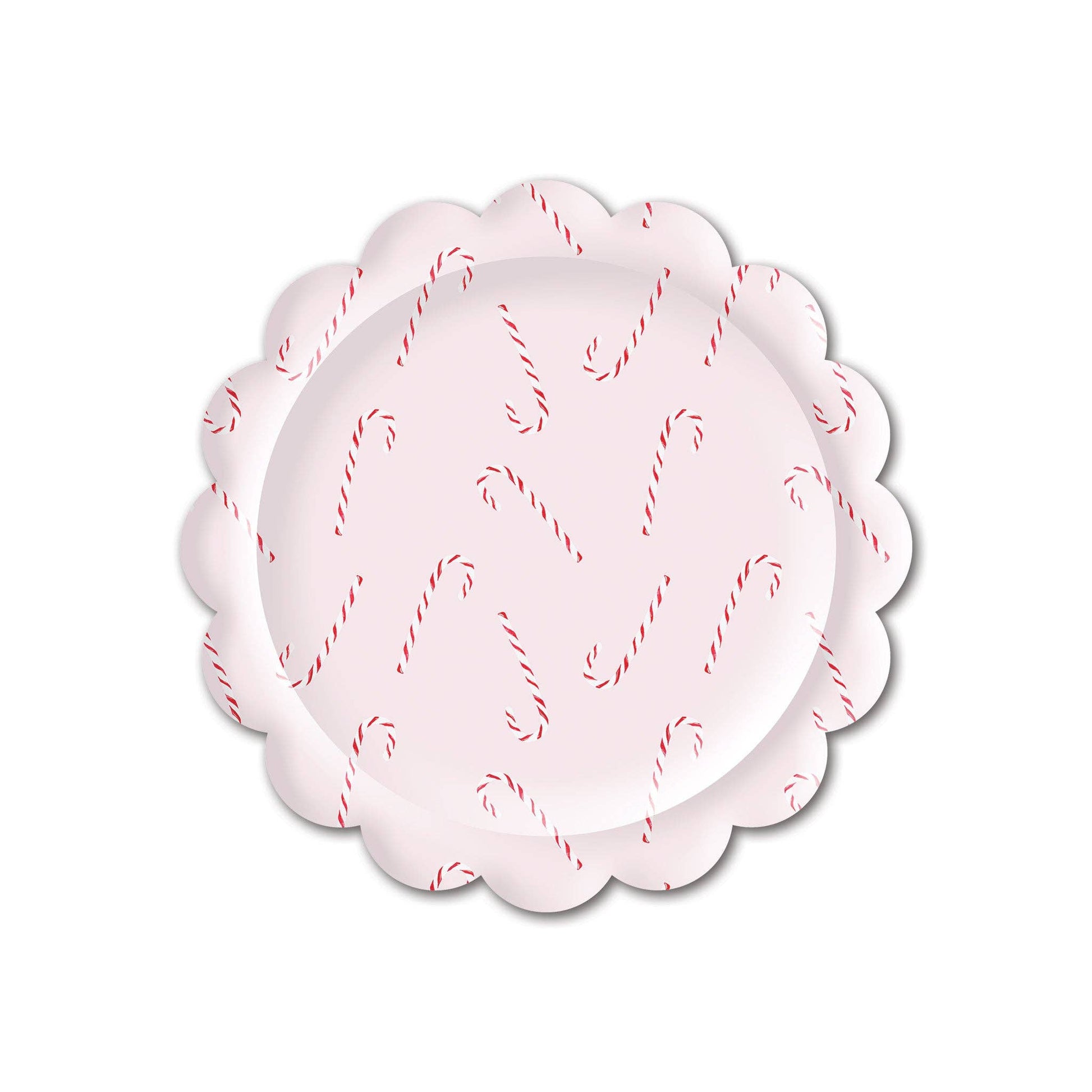 Candy cane disposable plates