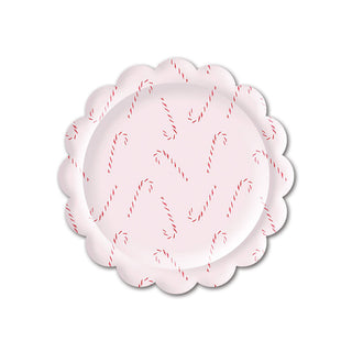 Candy cane disposable plates