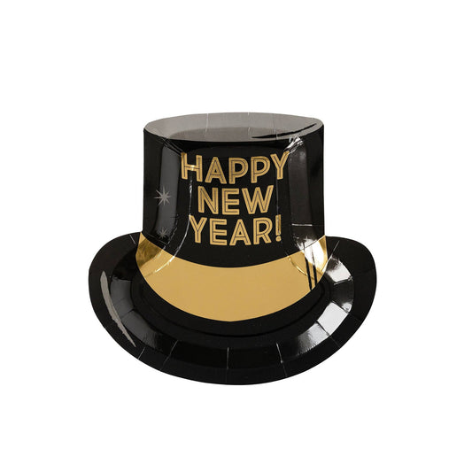 Happy New Year Hat Plate 8ct