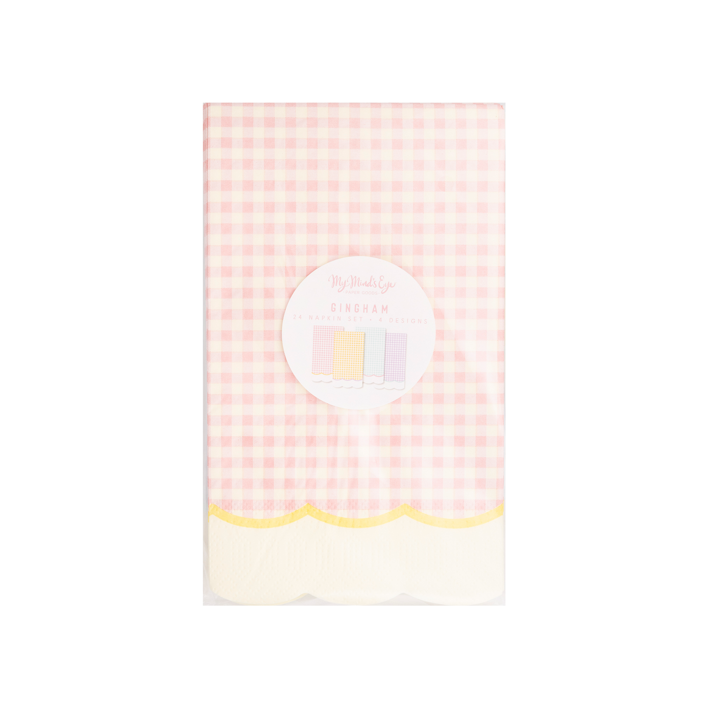 Pastels Gingham Napkin Set 24ct