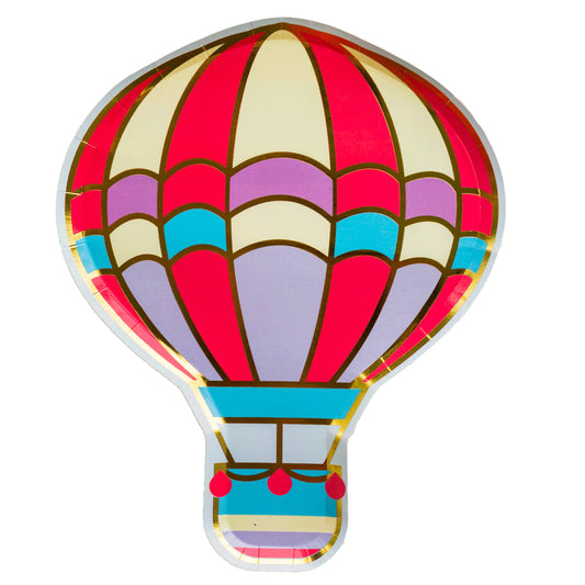 Up, Up & Away, Hot Air Balloon Dinner Plate - 8 Pk.