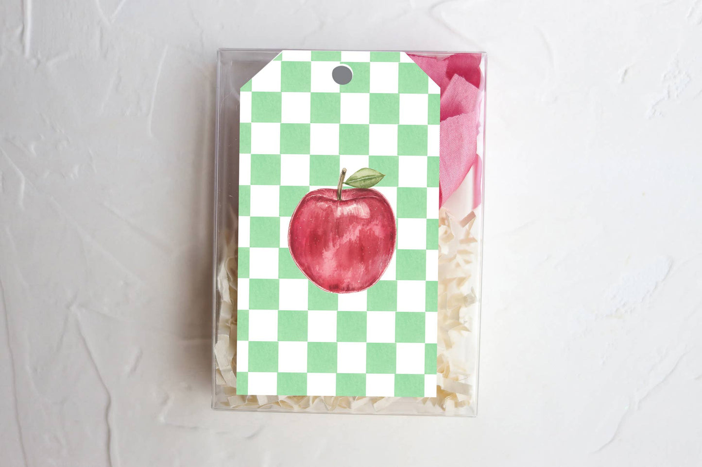 Teacher Apple Checker Gift Tags 8ct