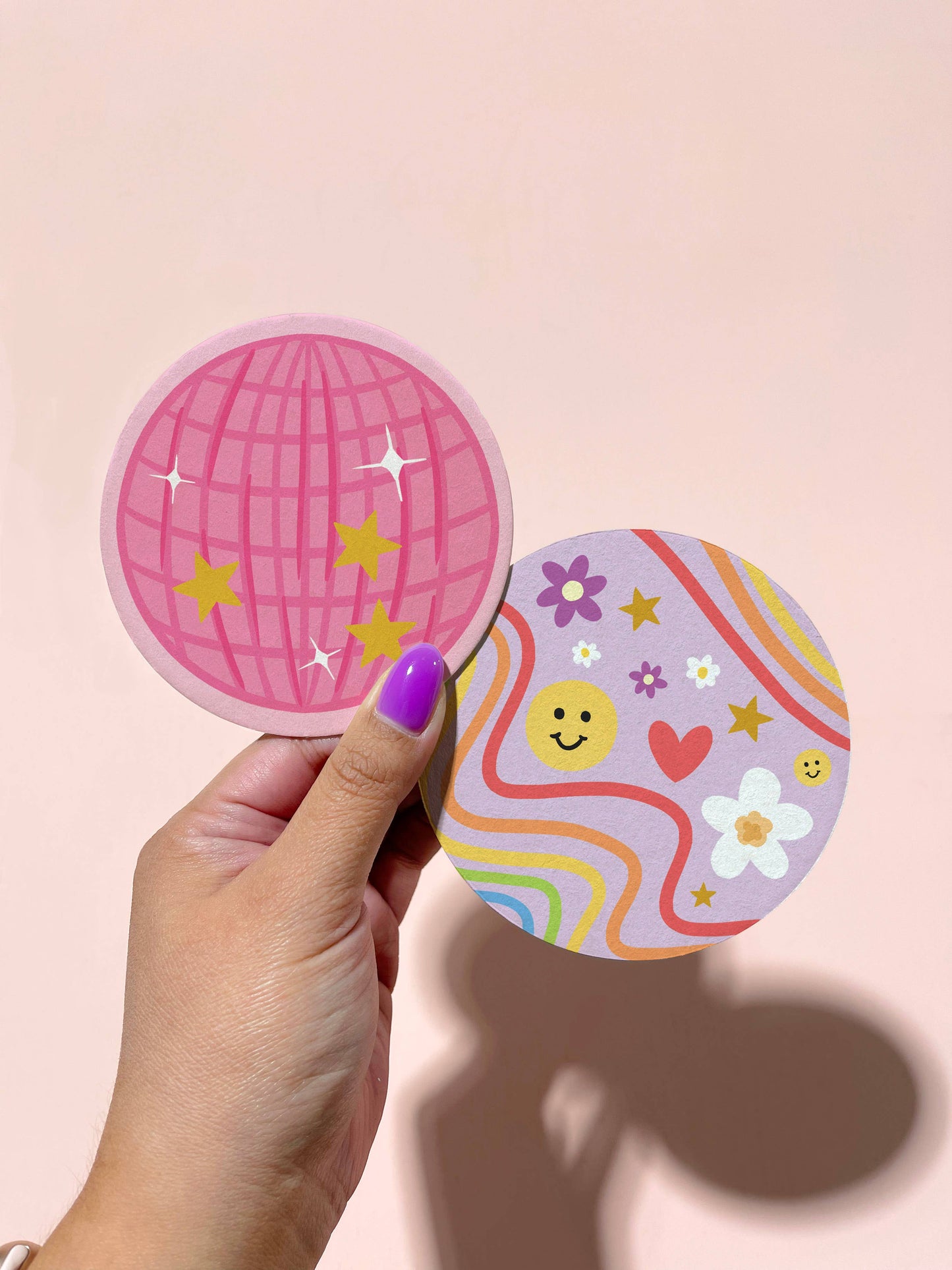 Disco Ball Double-Sided Coaster Set of 4