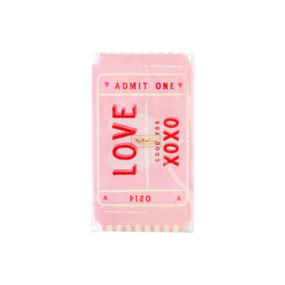 Love Ticket Napkin 24ct