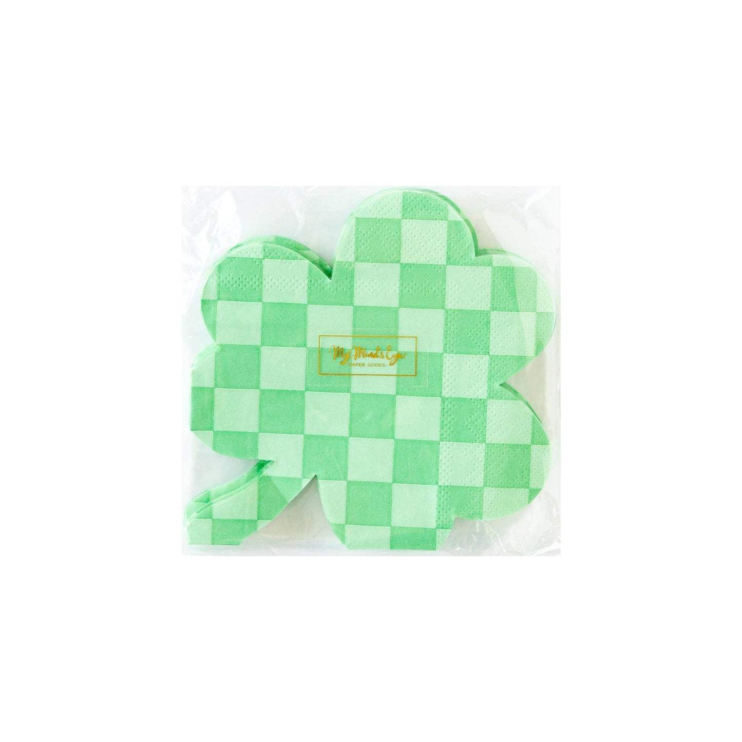 Checkered Shamrock Napkin 24ct