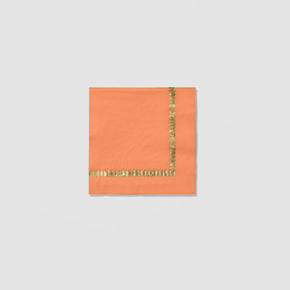 Orange Coral Brushstroke Napkins (25 per Pack)