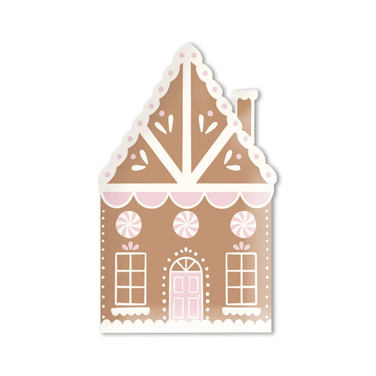 Gingerbread House Paper Plate 8ct