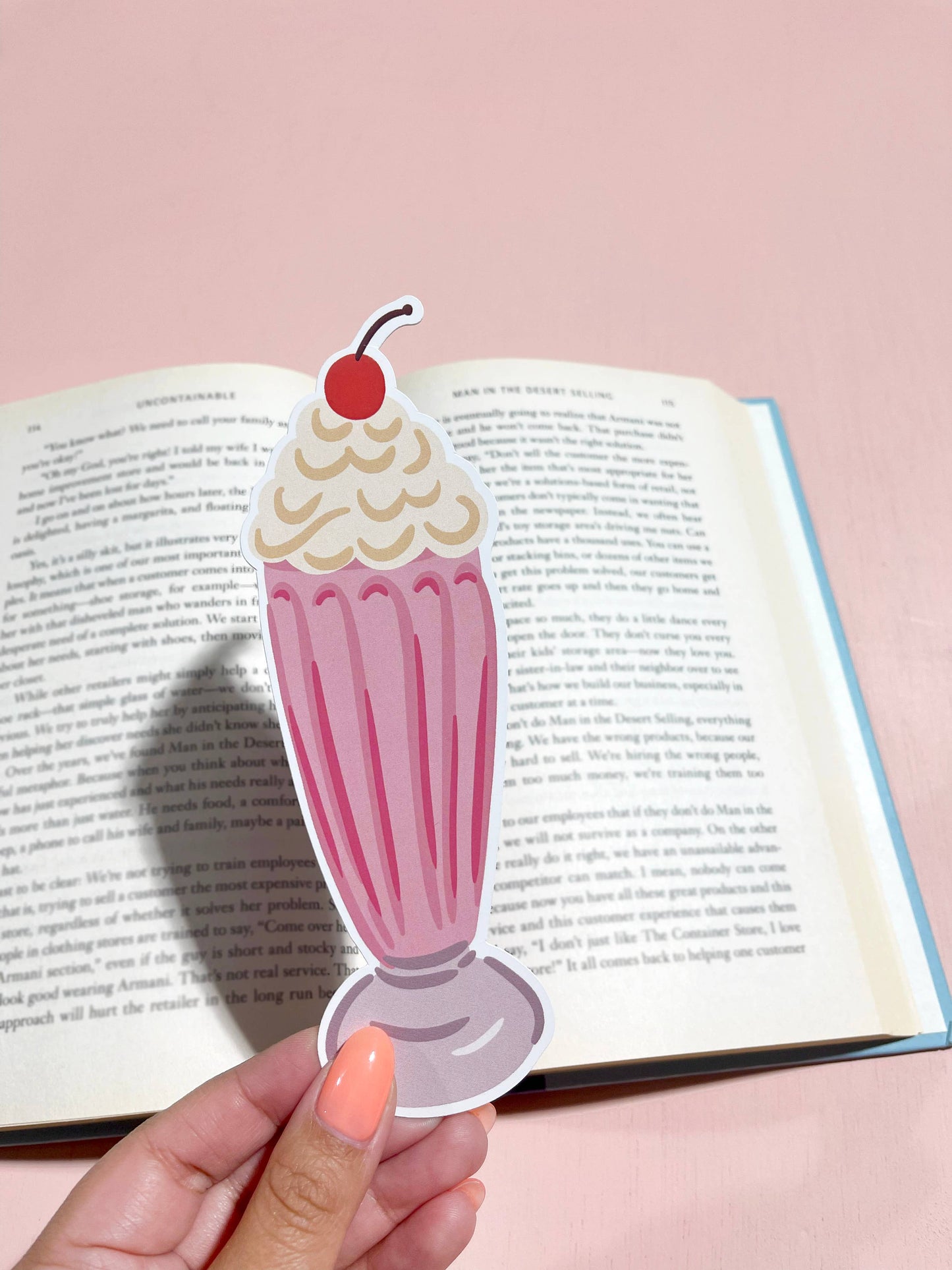 Milkshake Die Cut Bookmark