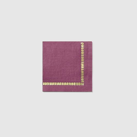 Maroon Brushstroke Cocktail Napkins (25 per pack)